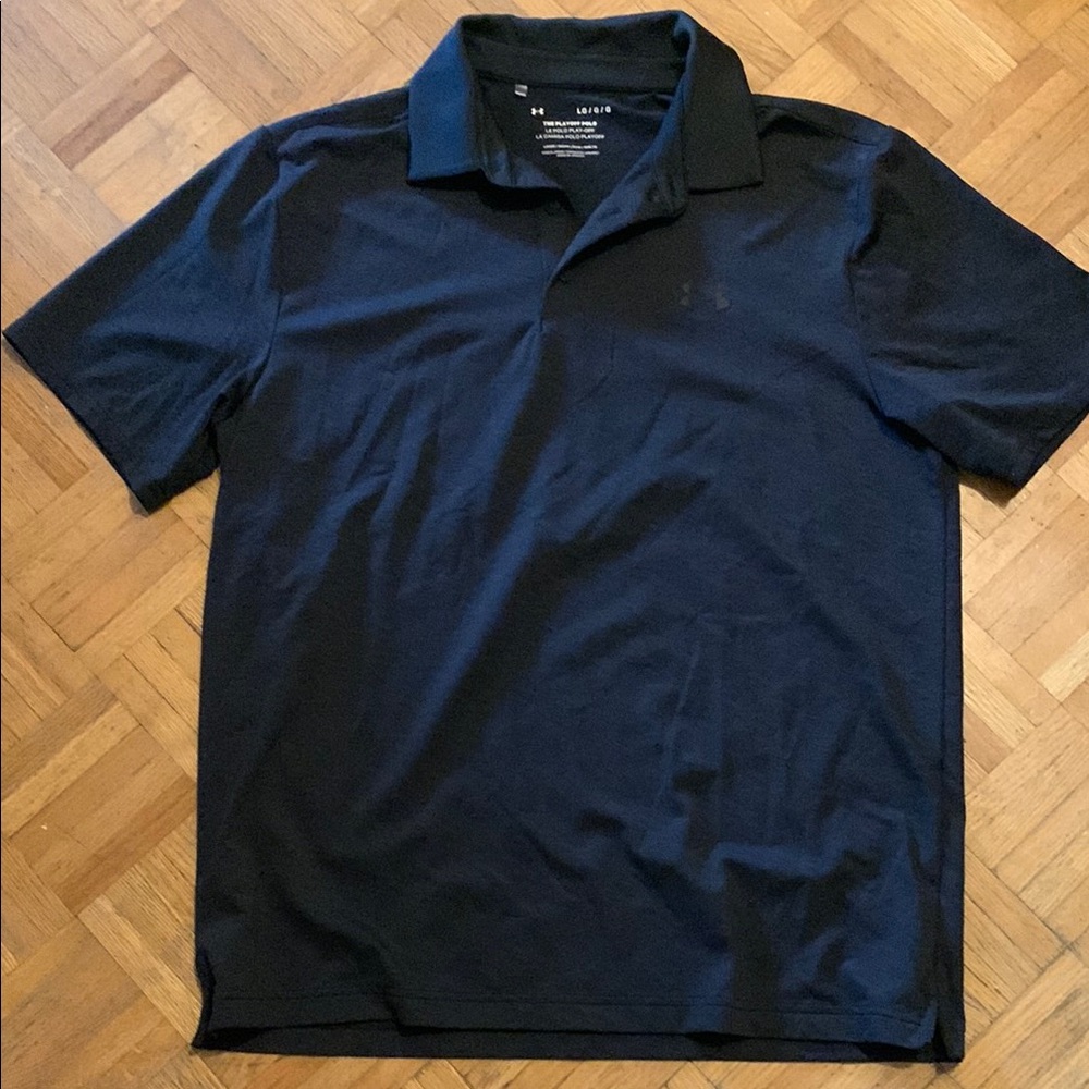 Under Armour Black Polo Shirt Classic Design